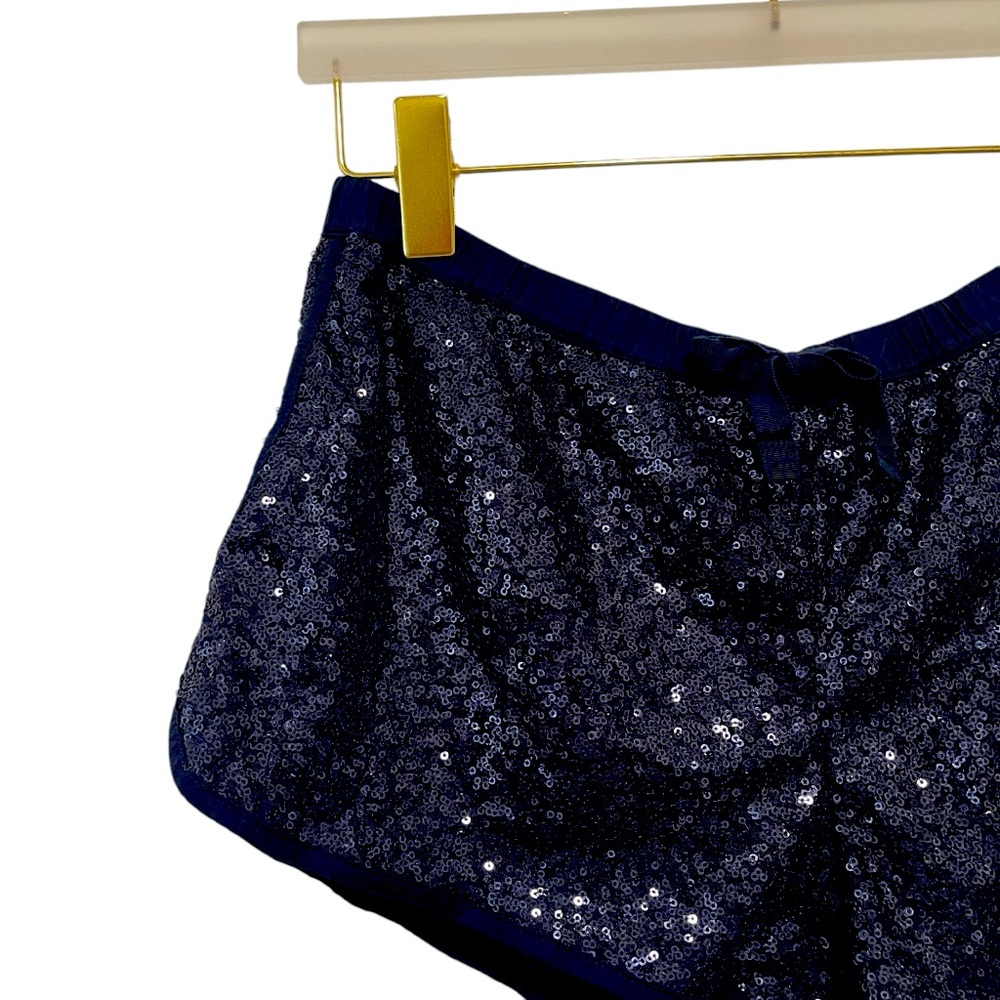 Victoria Secrets Navy Blue Sequins Sleep Shorts M - Picture 7 of 12